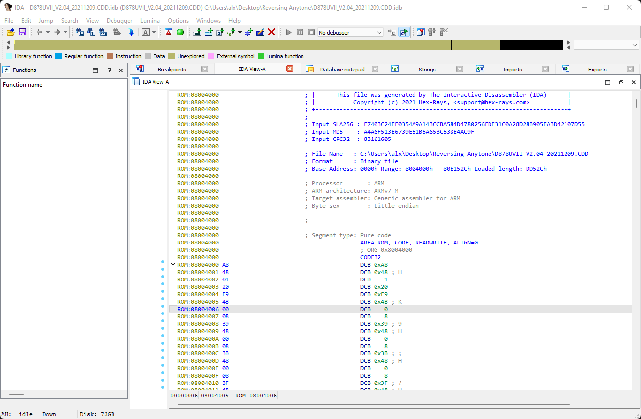 Reverse Engineering Radios - ARM Binary Images in IDA Pro